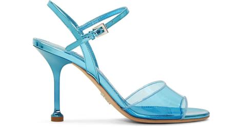 prada pvc logo sandals|Prada women's high heeled sandals.